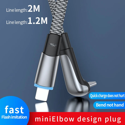 USB C Charger Cable | Flat 90 Degree Type C Charging Cable