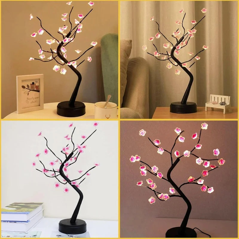 Cherry Blossom Tree LED Night Light | Elegant Table Decor