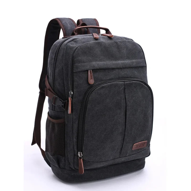Men's Multifunctional Canvas Backpack | Spacious Travel & Hiking Bag