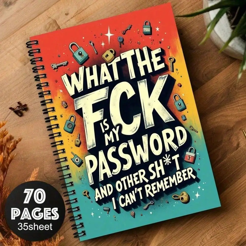 Spiral Password Notebook | Secure Internet Login Keeper