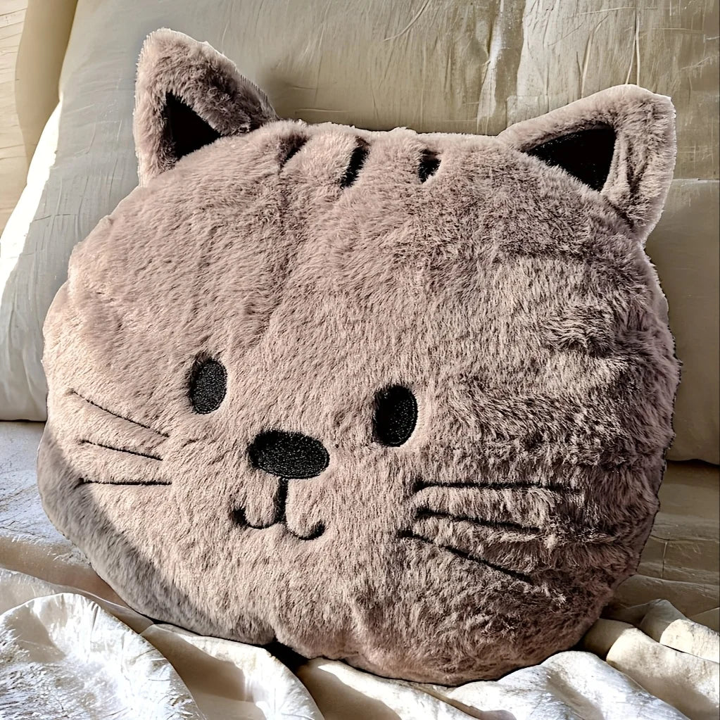 Adorable Animal Throw Pillow — Soft Round Plush Cushion with Plump Cotton Filling for Sofa, Bed, and Cozy Home Décor