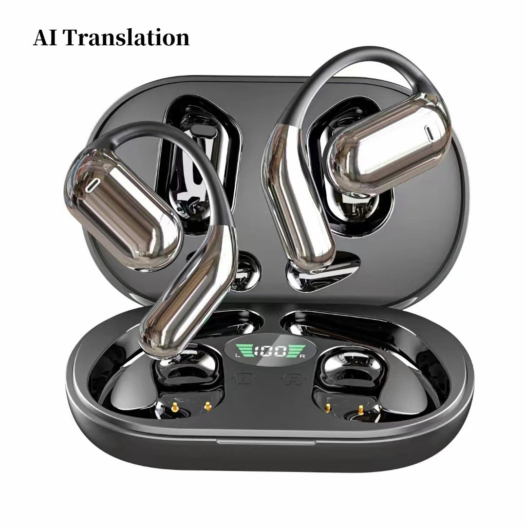 AI Translation Earbuds | Bluetooth 5.3 Open Ear Headphones