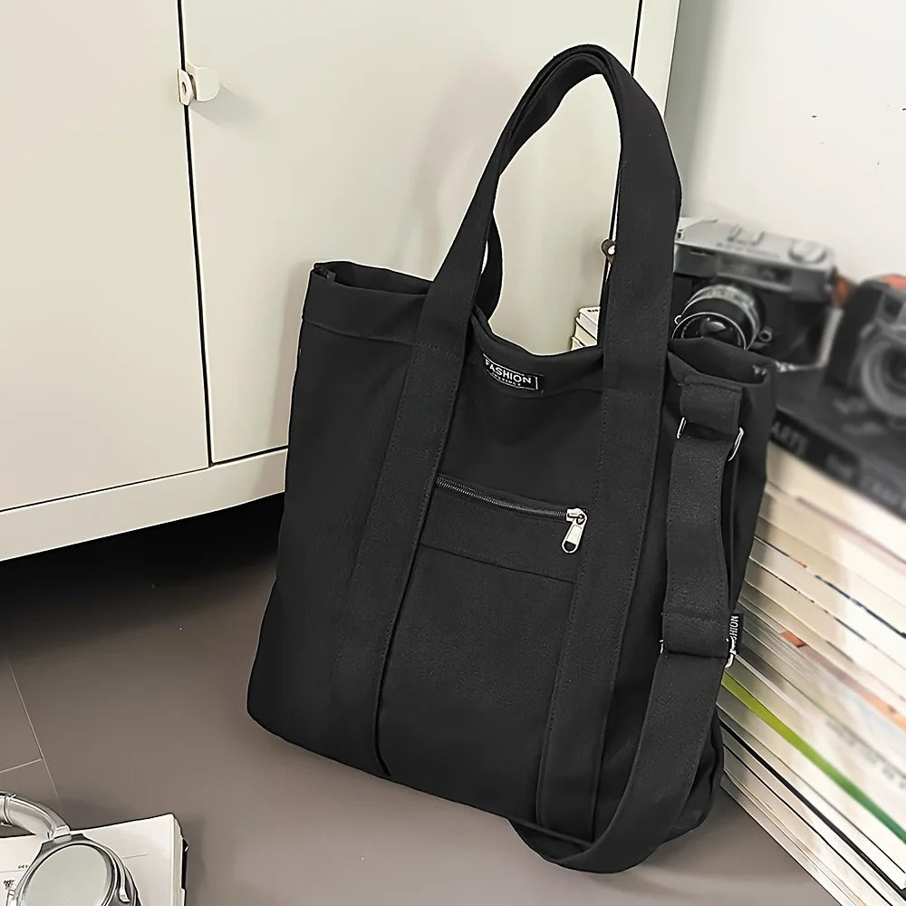Unisex Korean Retro Canvas Shoulder Bag | Stylish Crossbody Tote