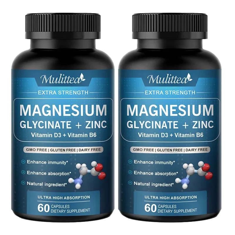 Glycine Magnesium with Zinc & Vitamin D3 - Natural Sleep Support