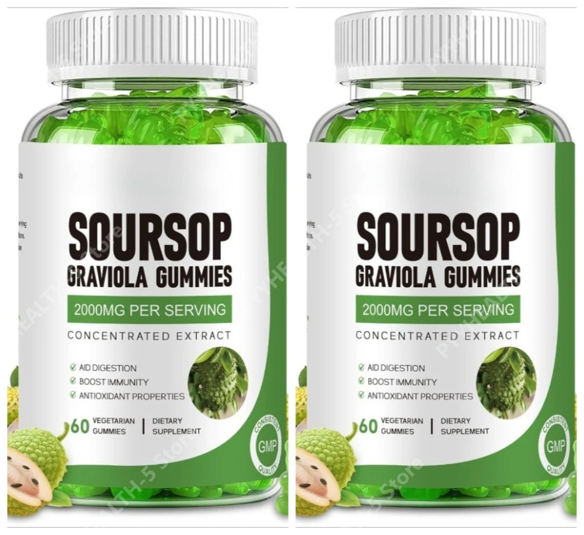 Soursop Graviola Gummies with Vitamin C & Zinc for Wellness