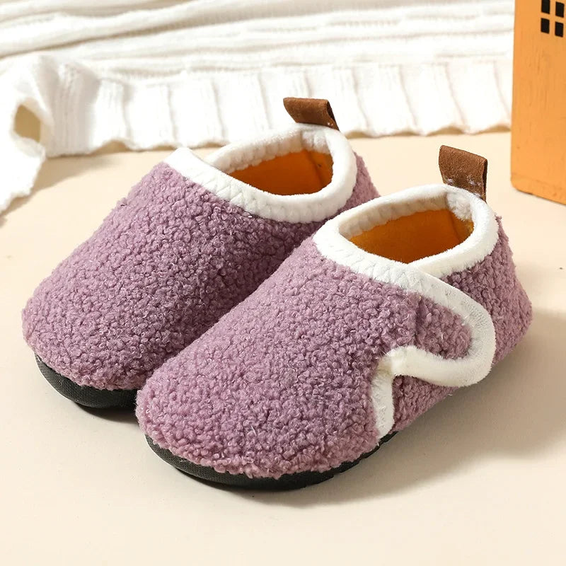 Cozy Kids Winter Fleece Slippers | Soft Non-Slip Indoor Shoes