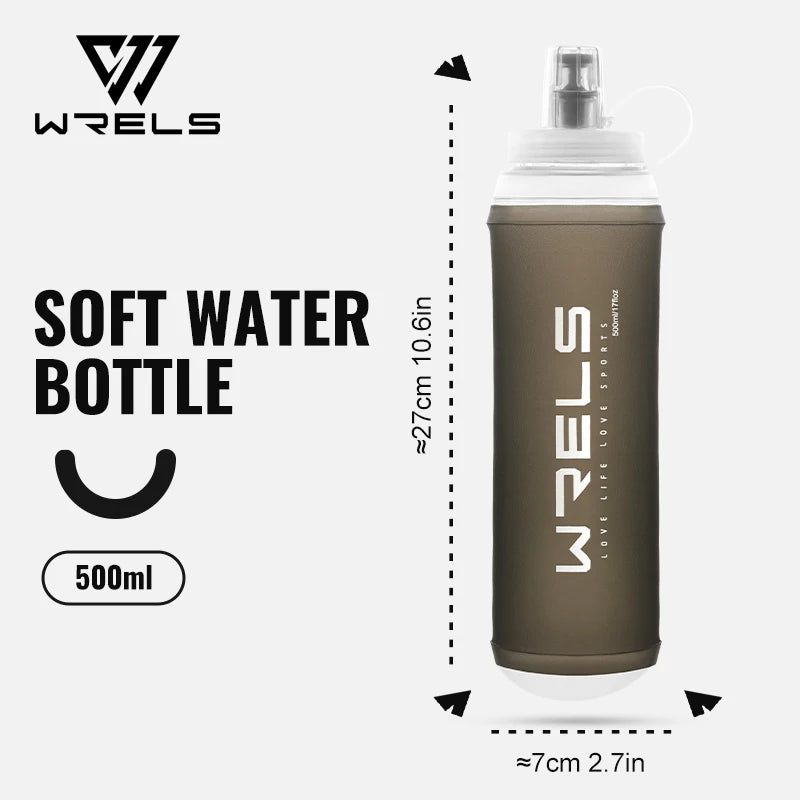 500ML Collapsible Sports Water Bottle | BPA-Free Soft Flask