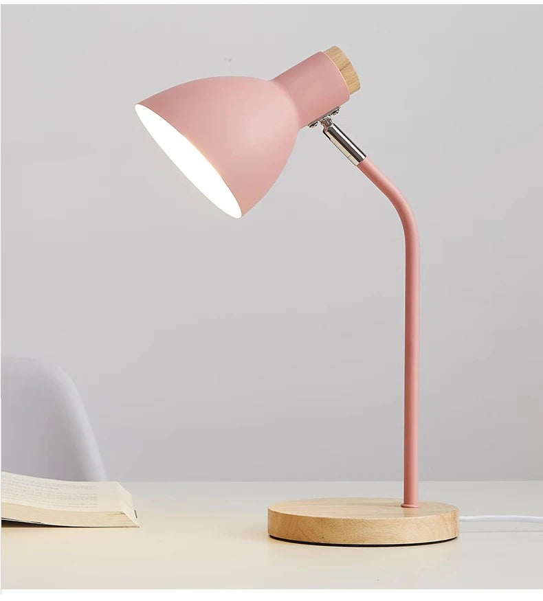 Modern Solid Wood Macaron Table Lamp | Stylish Desk Lighting