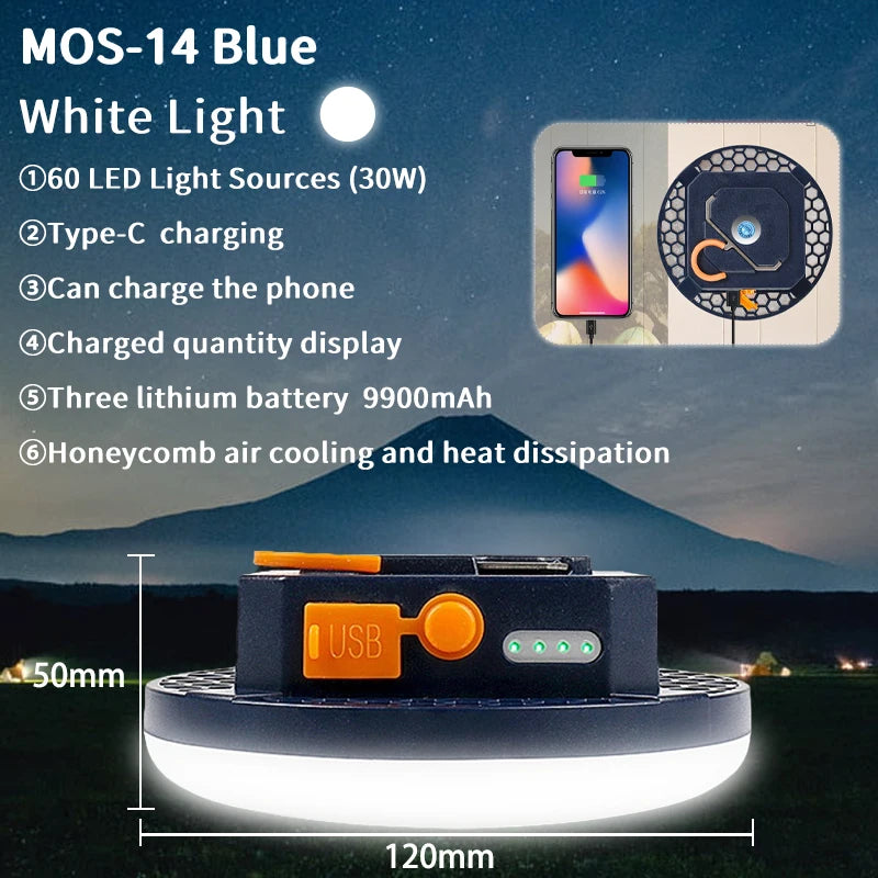 9900mAh Rechargeable Camping Lantern & Flashlight | Bright & Versatile