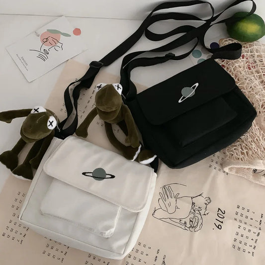 Bandolera informal de lona para mujer | Bolso cruzado elegante