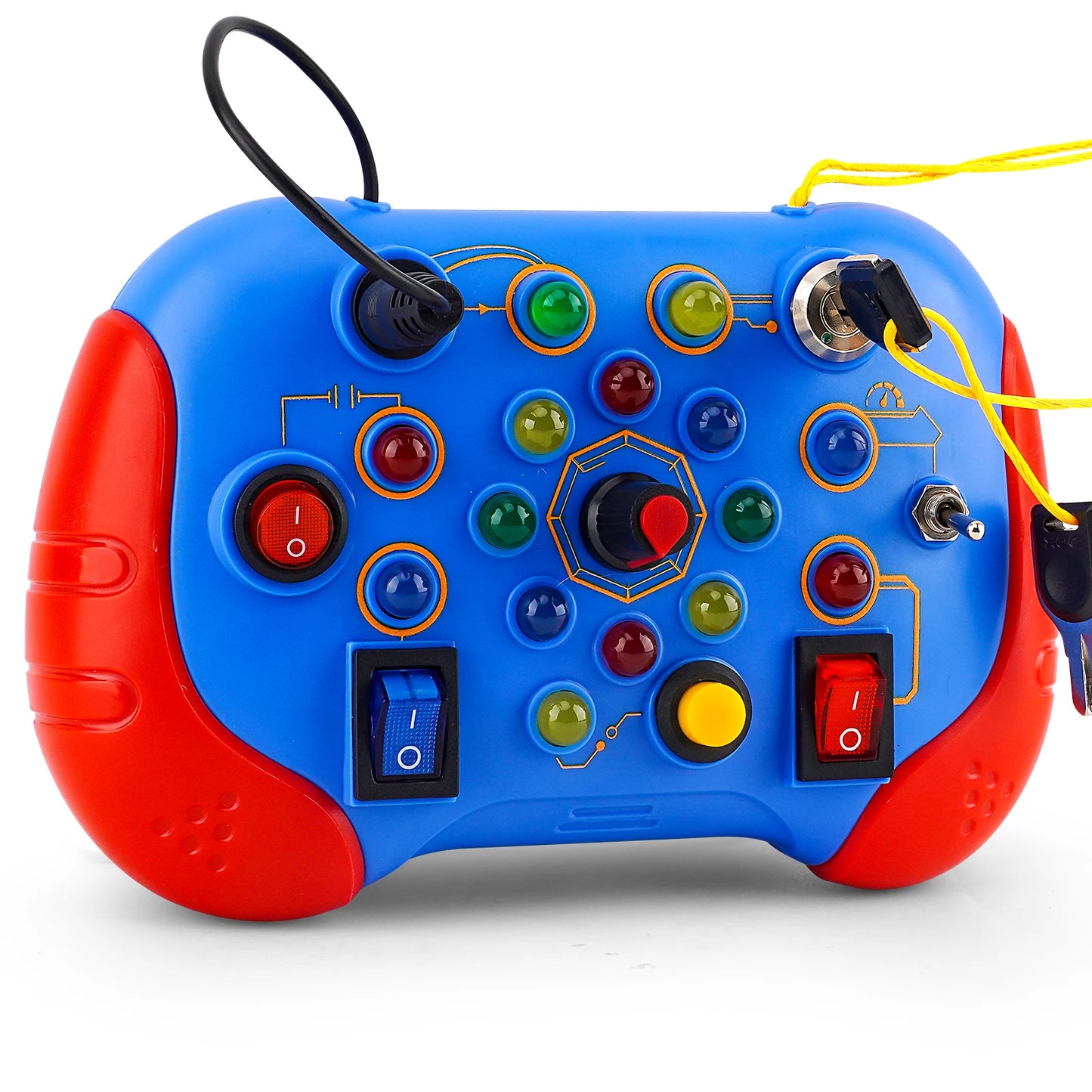 Montessori Busy Board Sensory Toys With LED Light Switch ControlBoard Travel Activities Children Games For