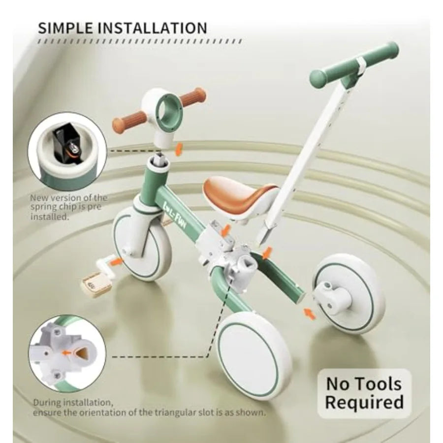 5 in 1 Toddler Tricycles | Fun & Safe Balance Bike for Kids