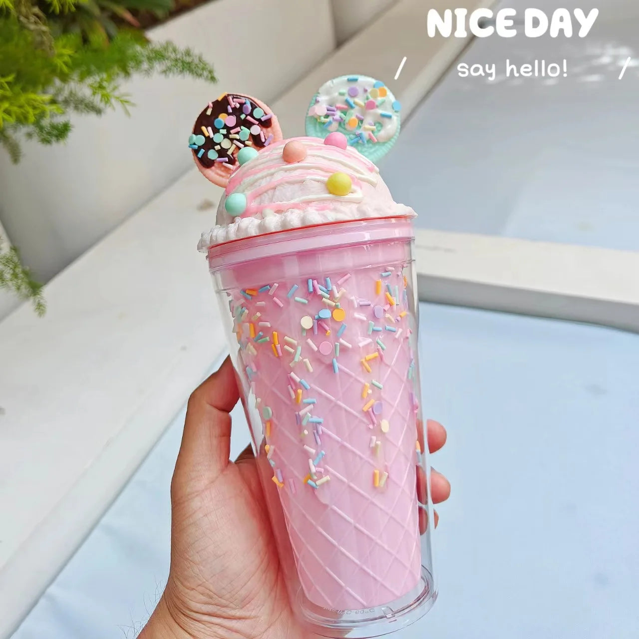 450ml Cute Water Bottle for Girls | BPA Free Double Wall Tumbler