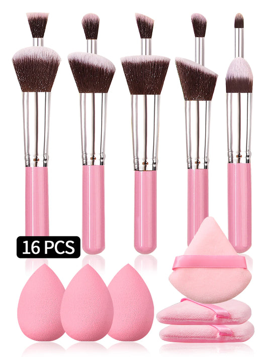 Set de brochas de maquillaje profesionales | Brochas sintéticas de alta calidad