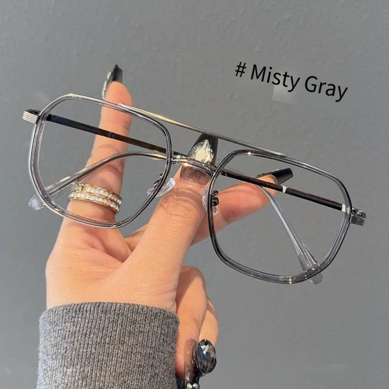 Fashion Double Beam Glasses Frame | Ultralight Anti Blue Light Eyewear