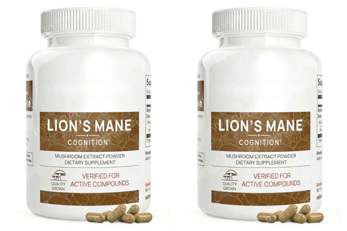 Organic Lion's Mane Mushroom Extract Capsules | Vegan Supplement