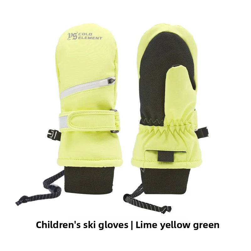 Guantes de esquí impermeables para niños | Equipamiento de invierno cálido y duradero