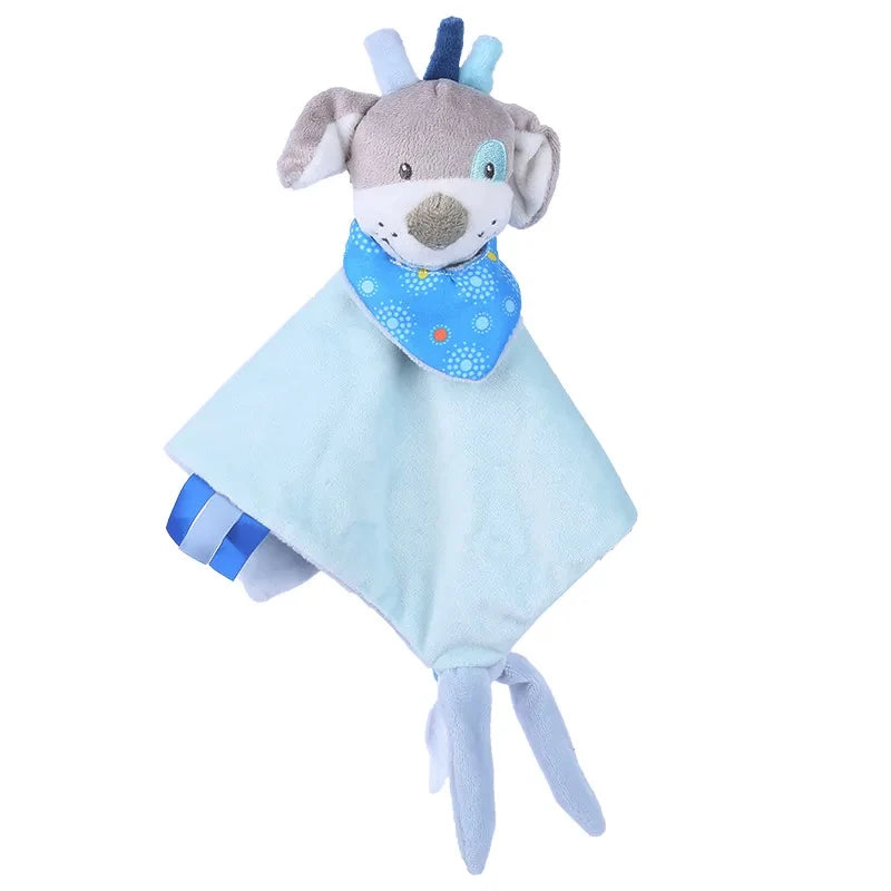 Cute Elephant Plush Teether Rattle for Newborns | Soft Blanket Toy
