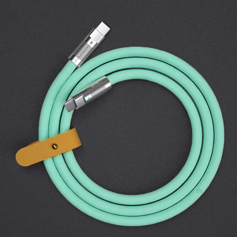 120W Super Fast Charge PD Type C Liquid Silicone Cable