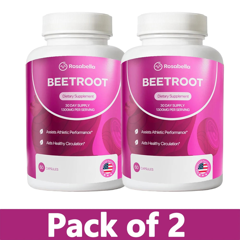 Organic Beet Root Capsules for Healthy Circulation & Vitality