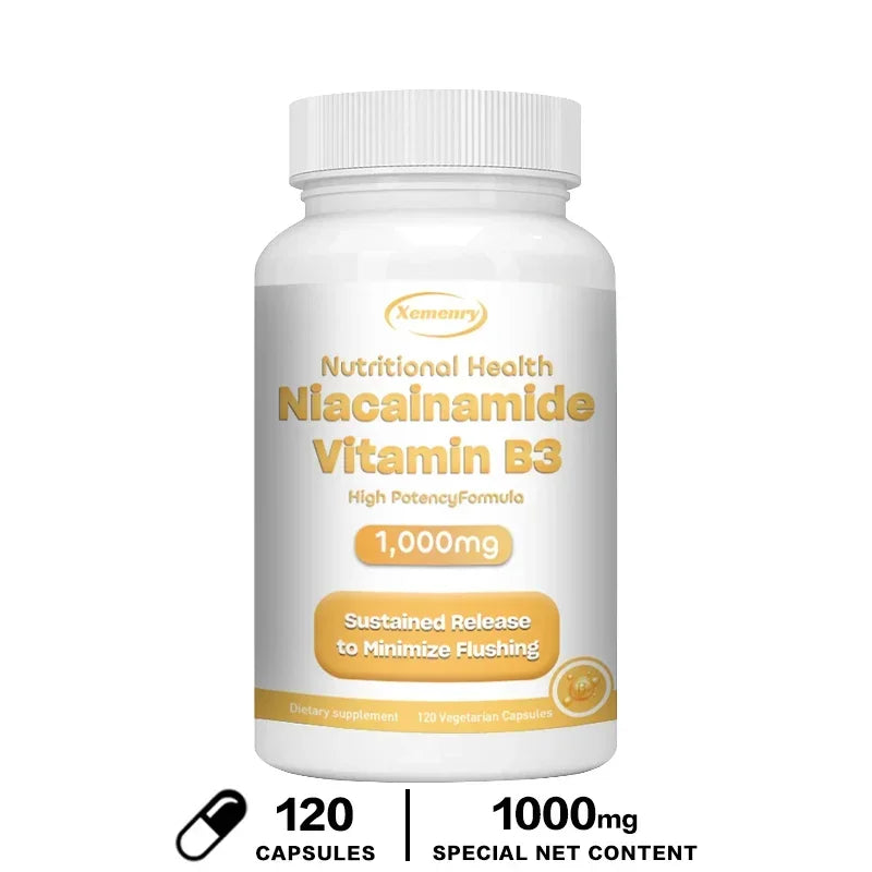 Niacinamide Vitamin B3 Capsules | Boost Brain & Heart Health