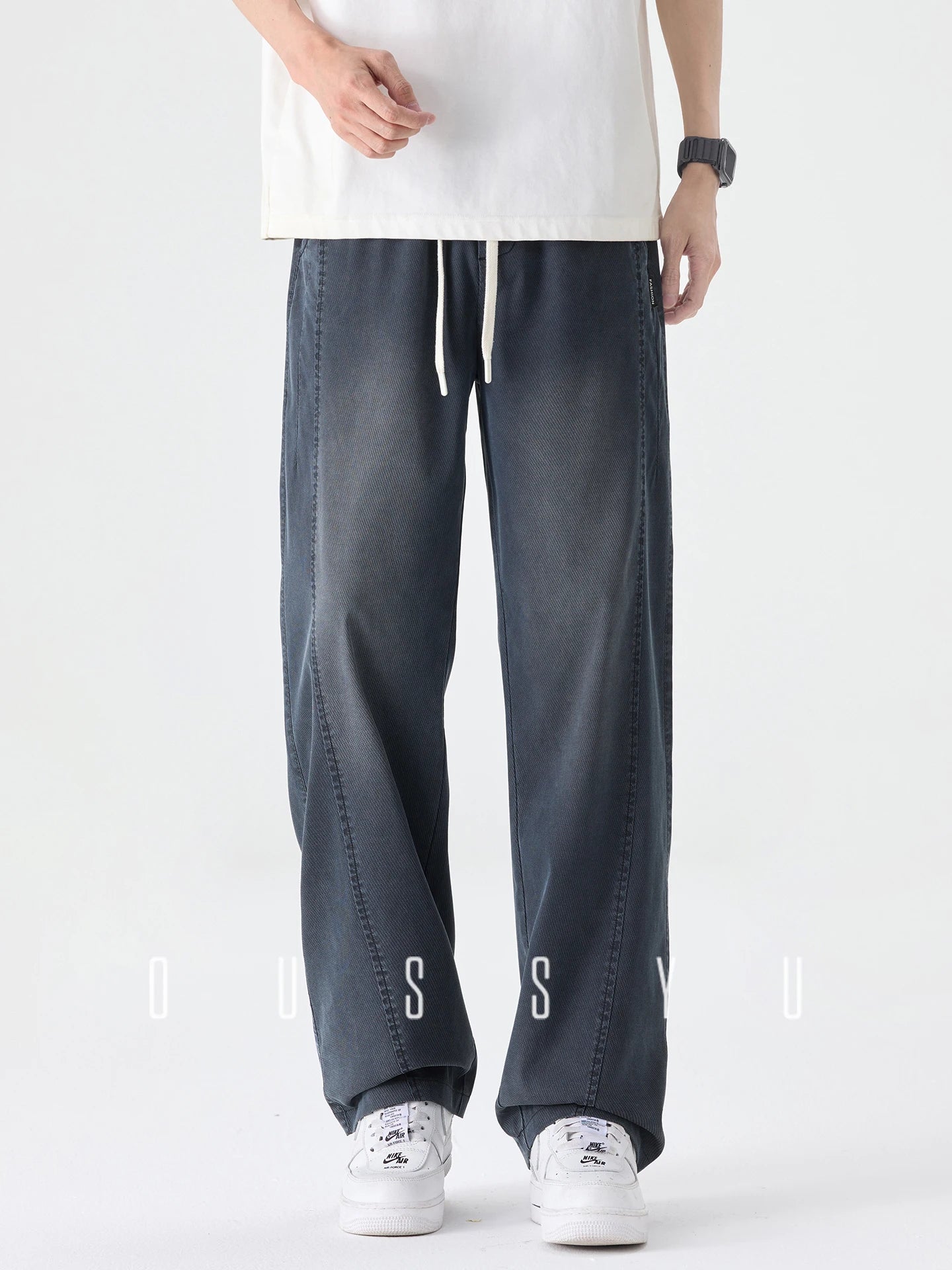 Men's Summer Lyocell Fabric Jeans | Elastic Waist Loose Fit