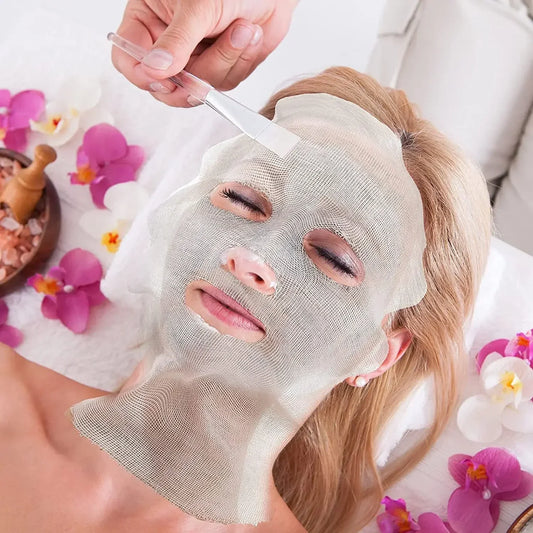 100PCS Soft Pure Cotton Disposable Face Mask Sheets | Non-Irritating