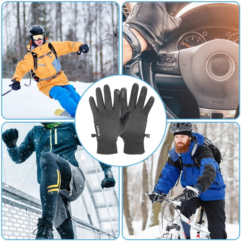 Guantes térmicos deportivos impermeables para invierno | Perfectos para actividades al aire libre