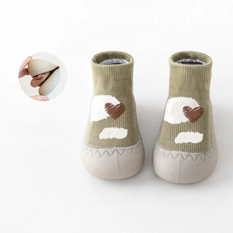 Cute Cartoon Baby Socks Shoes | Soft Rubber Sole for First Walkers