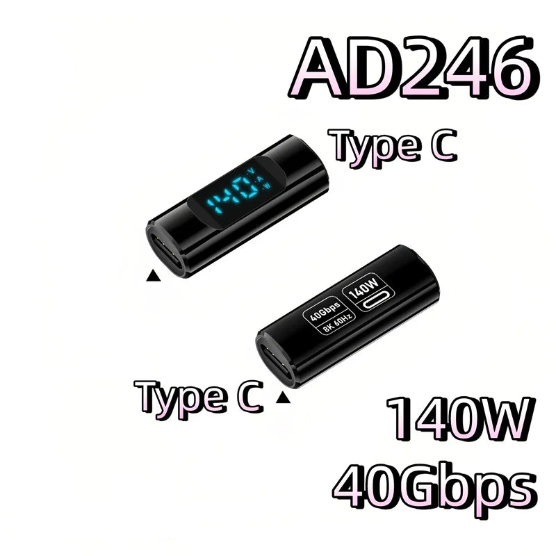 140W USB Type C Converter Adapter for Fast Charging & 8K Video