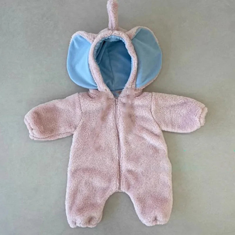 Cute Cartoon Elephant Fleece Jumpsuit for Infants | Cozy Winter Wear