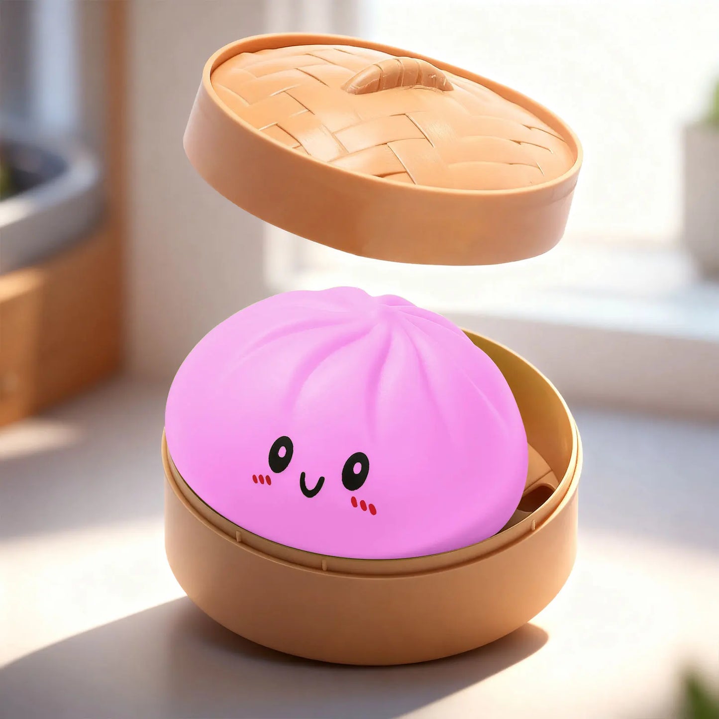 Colorful Simulated Dumpling Squishy Relaxing Relieve Anxiety Antistress Enhance Happiness Reusable Rebound Squeeze Reliever Toy