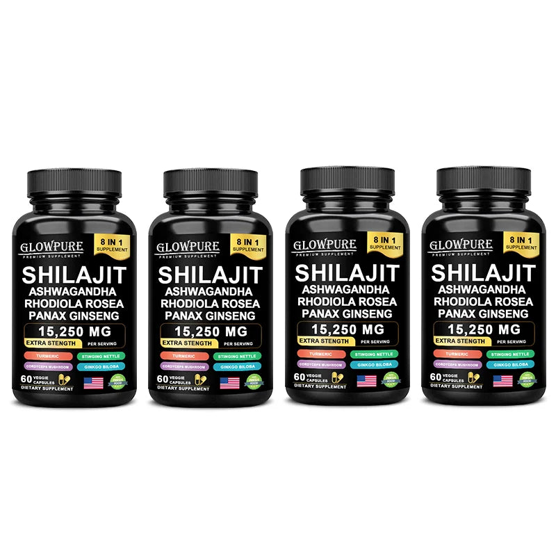 8-in-1 Shilajit Supplement with Ginseng & Ashwagandha