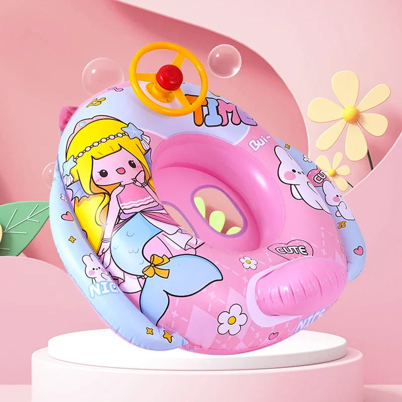 Inflatable Cartoon Baby Swimming Ring | Fun Water Play Toy