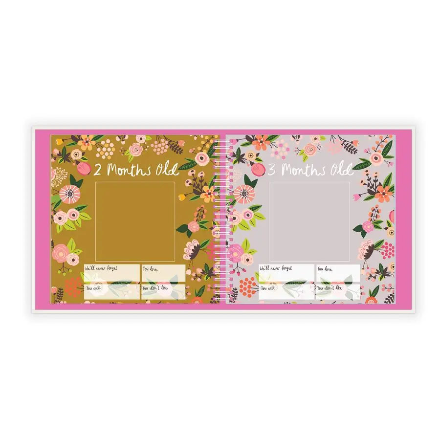 Baby Memory Book for Girls | Milestone Journal & Keepsake Album