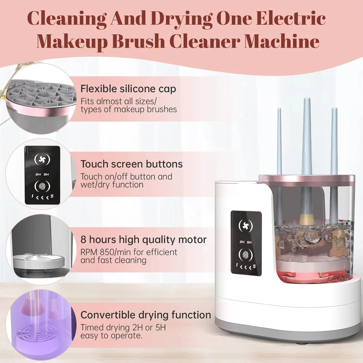 3 in 1 Electric Makeup Brush Cleaner & Dryer | Ultimate Beauty Tool