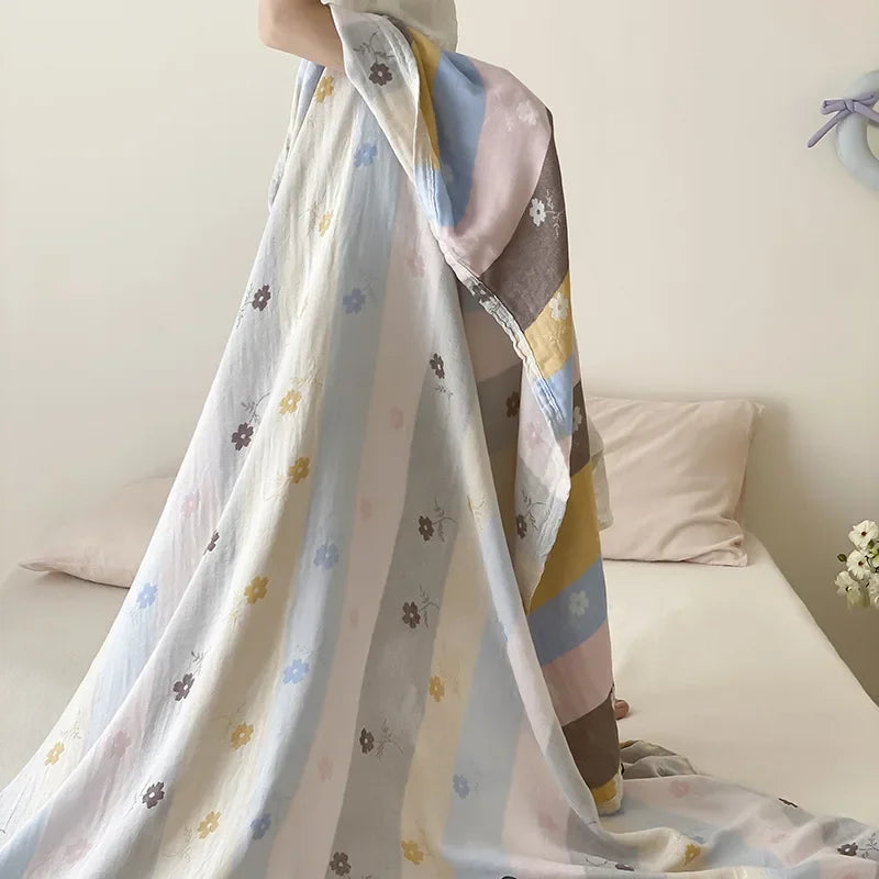 Summer Cool Cotton Blanket | Silky Smooth Air-Conditioning Blanket
