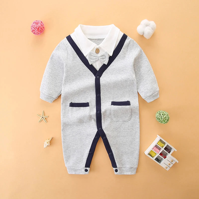 Korean Baby Clothes, Autum Clothes, Newborn Baby Boy, Autum Outing Clothes, 100-day Boy Jumpsuit