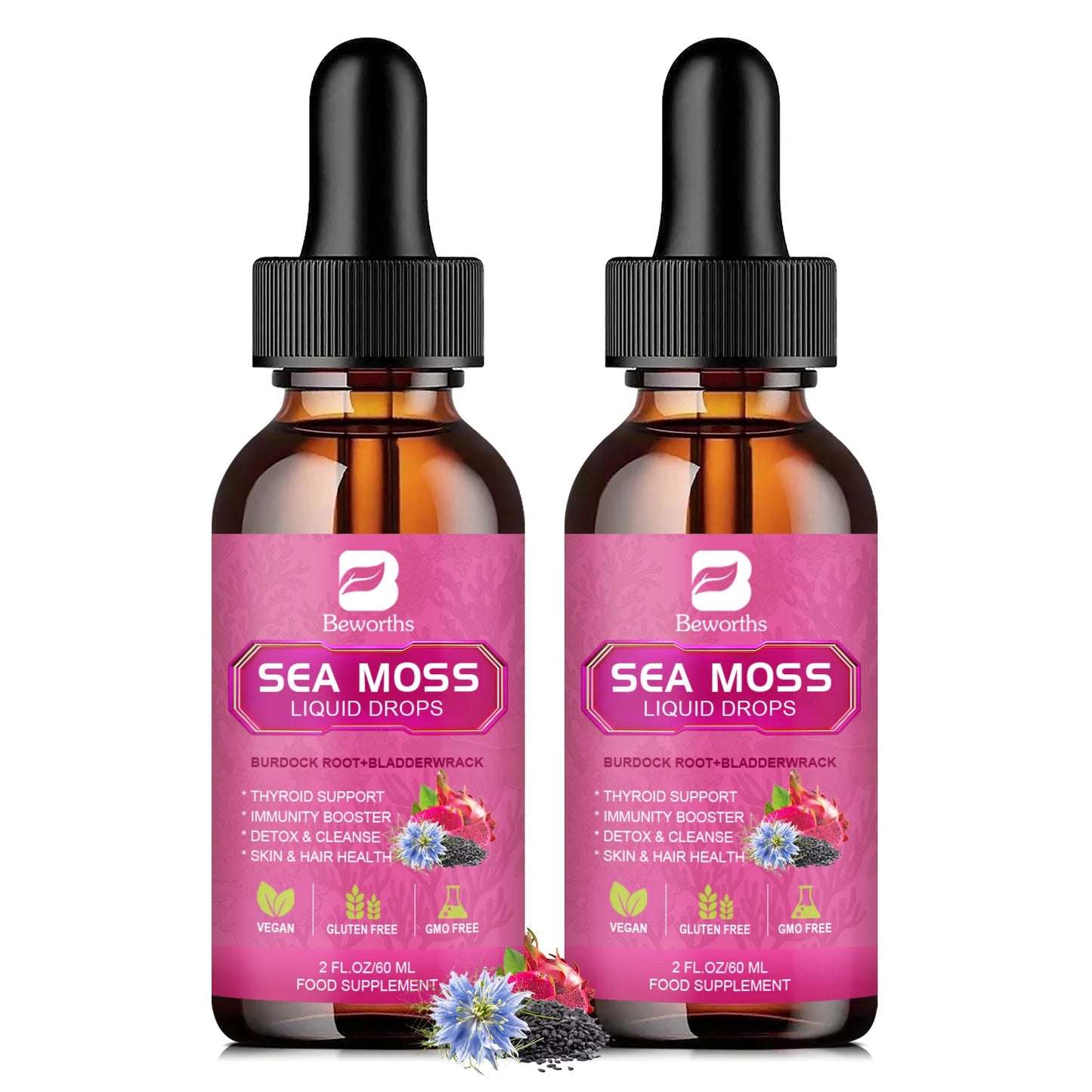 Organic Sea Moss Liquid Drops | Enhance Immunity & Vitality