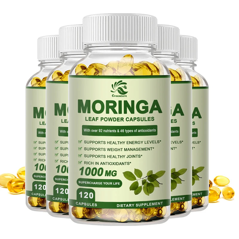 Organic Moringa Oil Capsules for Metabolism & Inflammation Relief