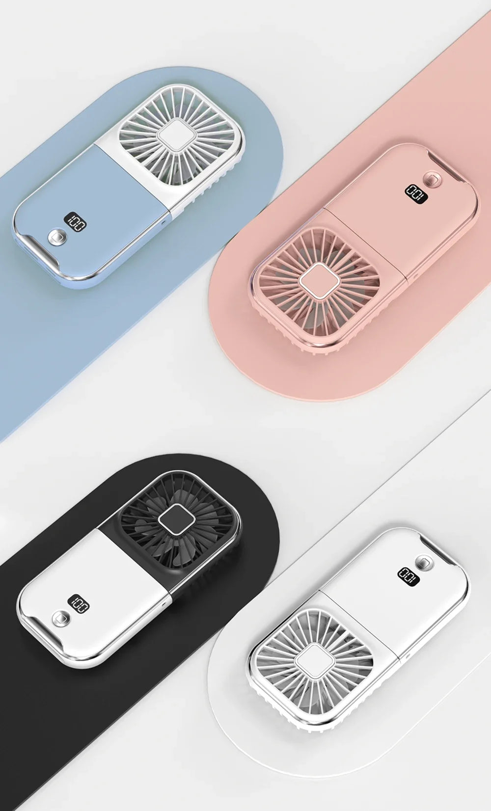 Adjustable USB Rechargeable Mini Neck Fan | Quiet Cooling Comfort