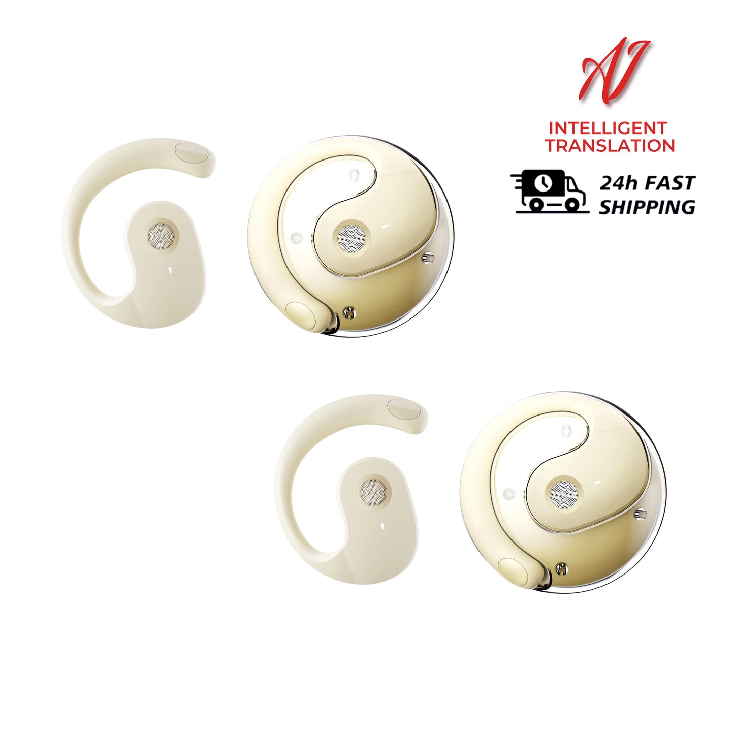 Smart Waterproof Wireless Translation Earbuds for Seamless Communication