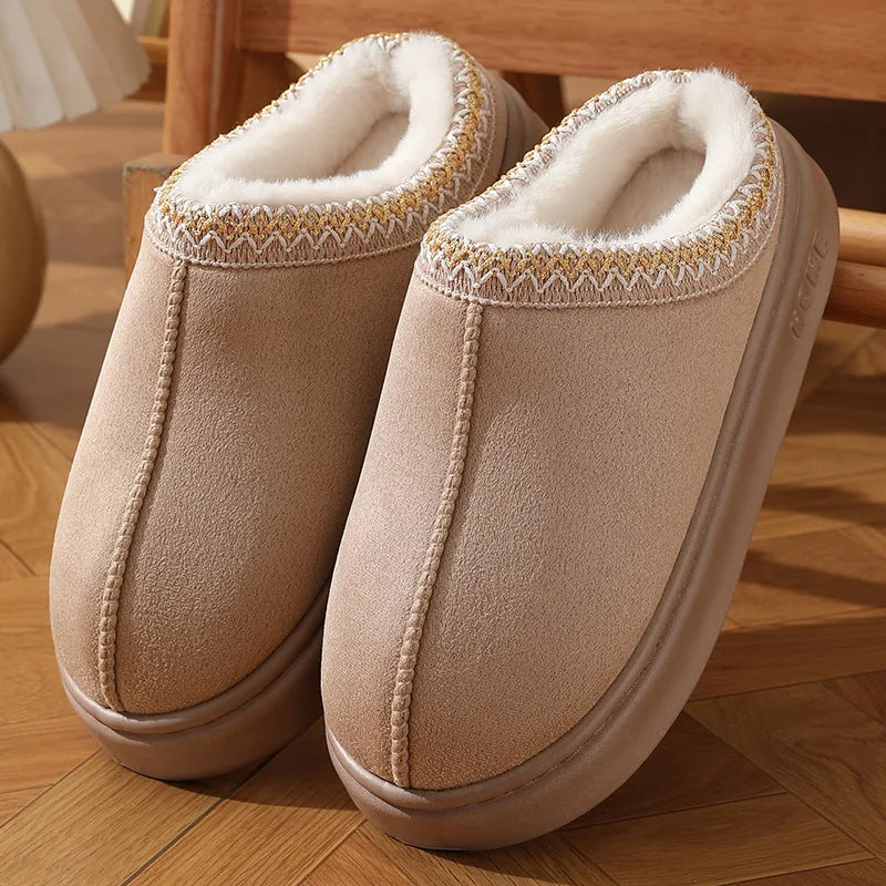 Women's Fluffy Platform Plush Slippers | Cozy Faux Fur House Shoes 2026