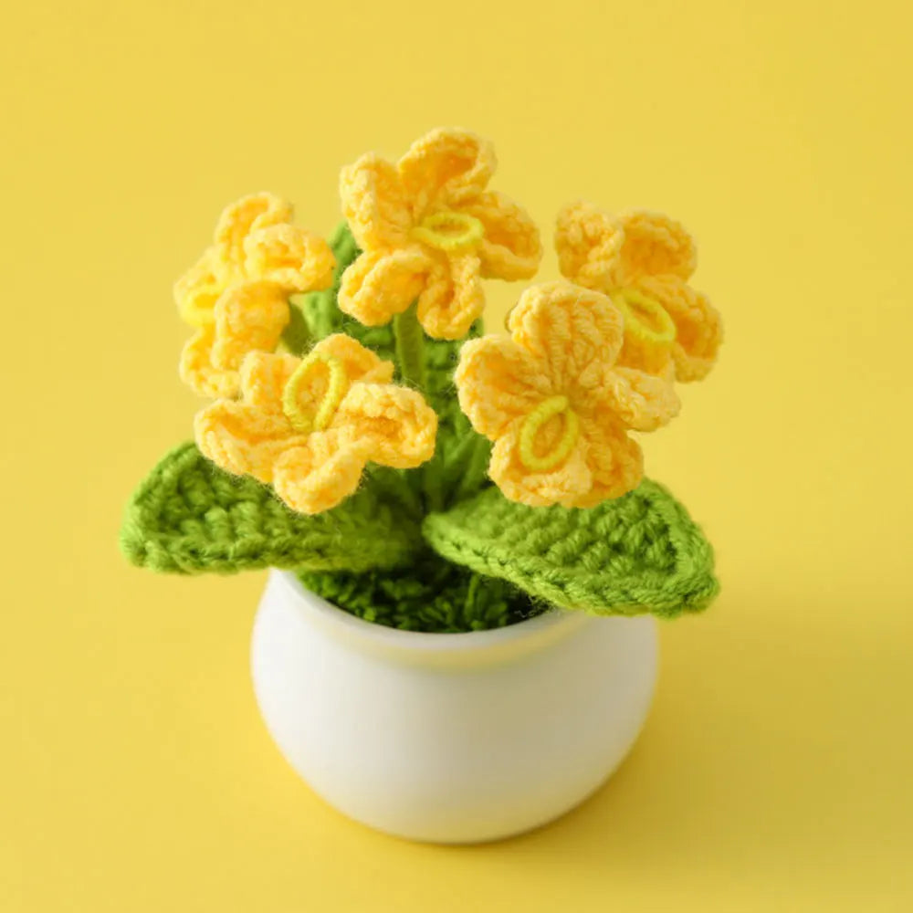 Hand-Knitted Sunflower & Tulip Crochet Flowers | Charming Home Decor