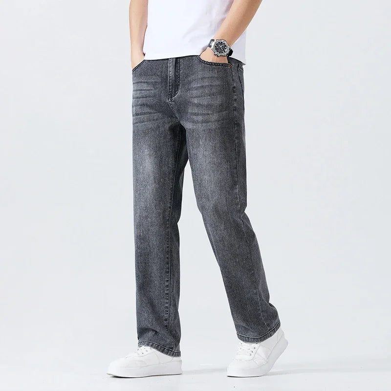 Men's Summer Thin Straight Jeans | Breathable & Comfortable Trousers