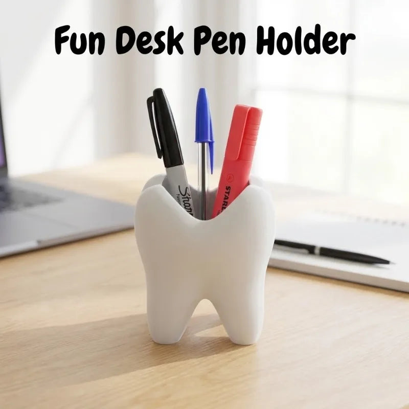 3D Printed Tooth-Shaped Organizer | Fun Bathroom & Desk Storage