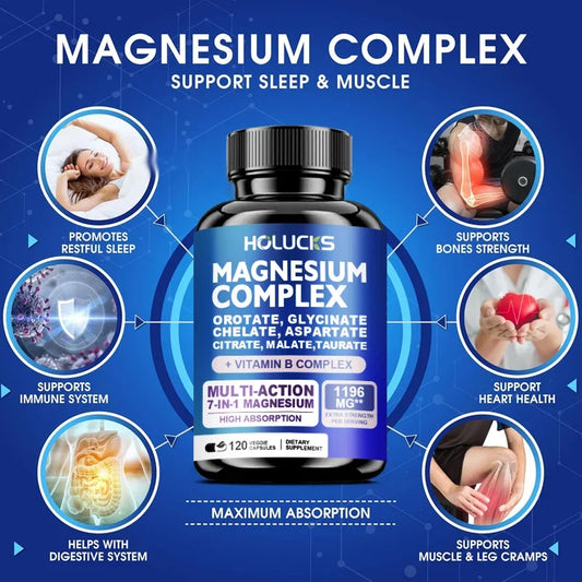 Magnesium Complex Supplements for Brain Health & Relaxation
