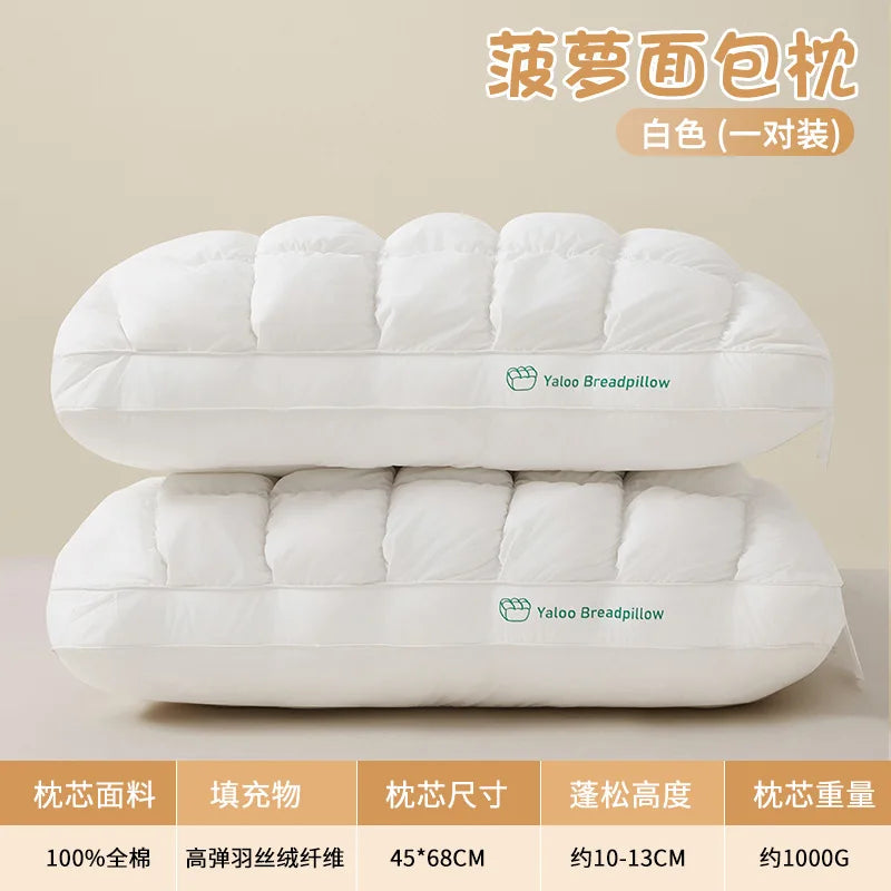 Soft Rectangular Support Pillow | Pineapple Design Sleep Cushion