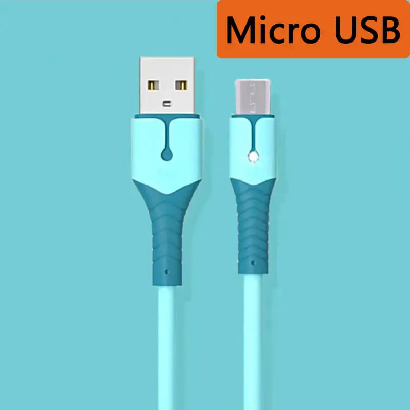 Liquid Silicone USB Type A to C Charging Cable | Fast & Durable
