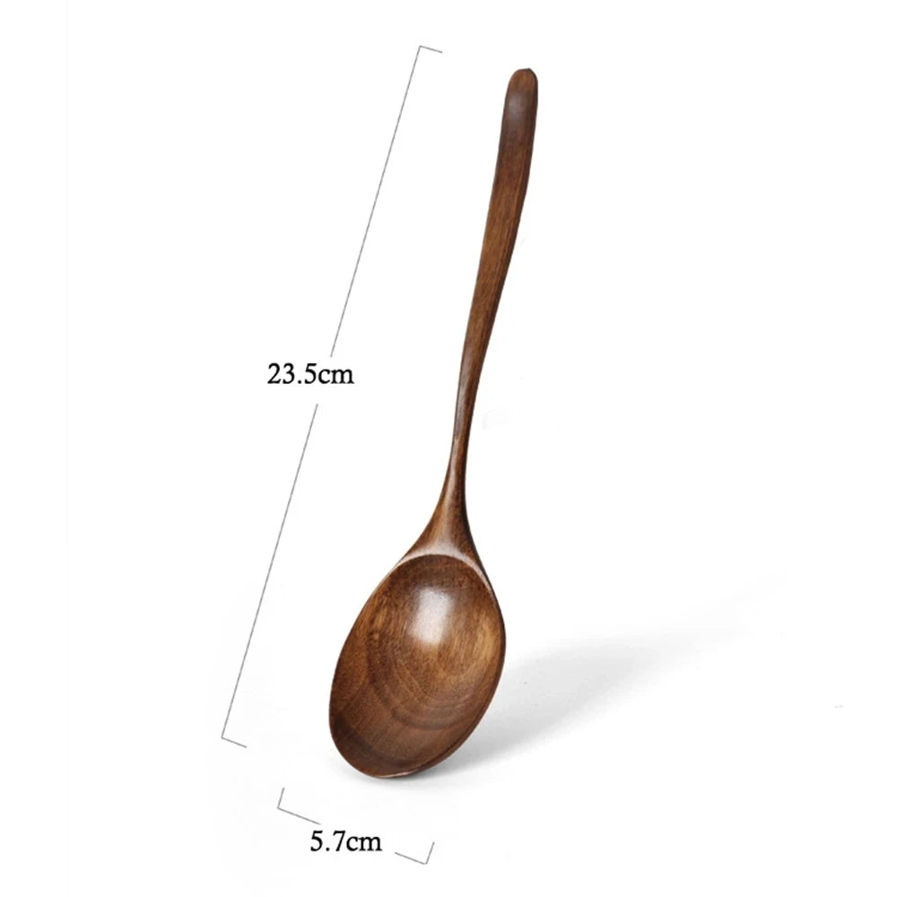 Natural Wooden Spoon | Japanese-Style Rice Scoop & Cooking Utensil